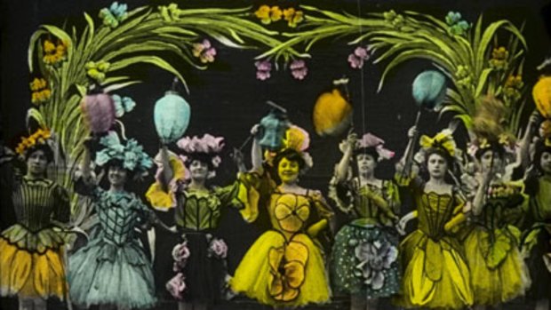 Bright sparks ... a still from the Corrick family's <i>Les Fleurs Animees</i> (1906), about a garden that comes alive.