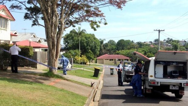 The scene of the Wavell Heights shooting. Photo: Sarah Greenhalgh/Ten News, via Twitter