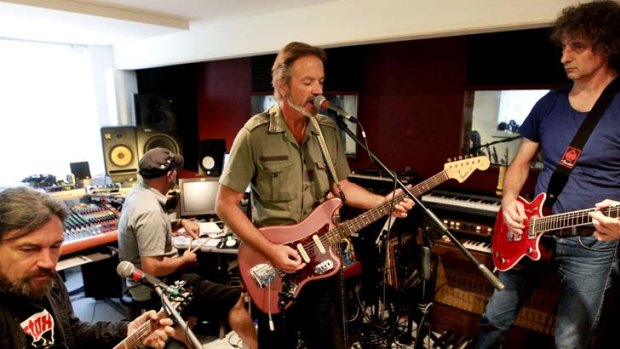 The band rehearses in Sydney earlier this year.