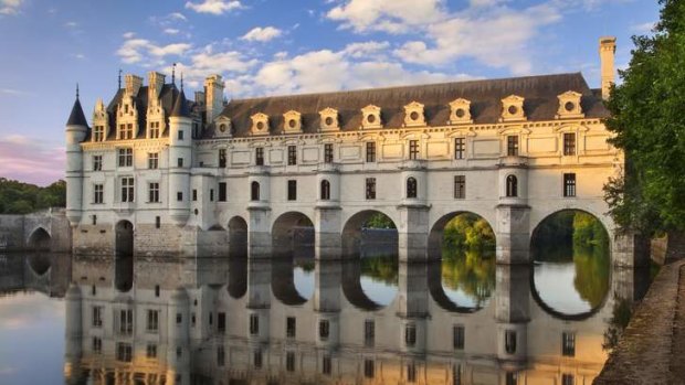Past and current: The chateau at Chenonceau straddles the Loire river.