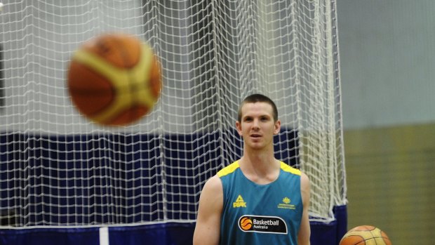 Australian basketball prospect Darcy Malone at training at the AIS. 