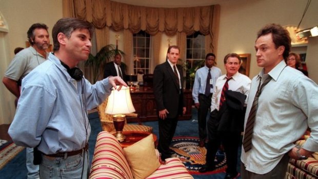 On the set of The West Wing.