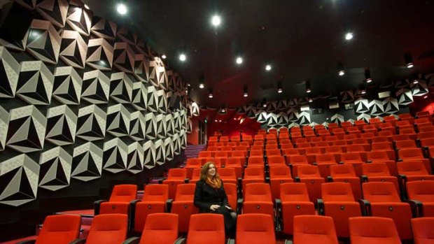 RMIT vice-chancellor Margaret Gardner sits in the theatre.