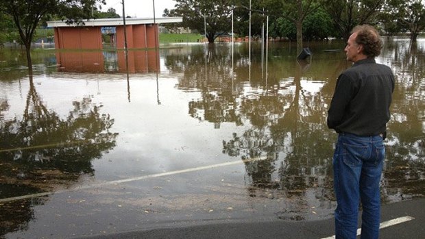 Water rising at Nelson Park in Gympie.