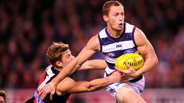 Geelong's James Kelly had 24 possessions, 14 of them contested.