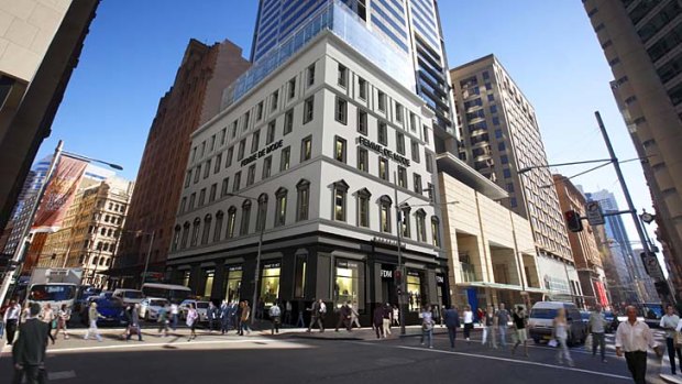 New business: International retailers are eying up Sydney's CBD as they look for prime locations to set up shop.
