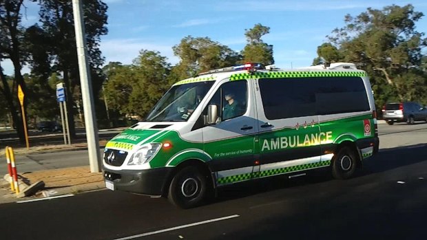 The injured man was rushed to Royal Perth Hospital.