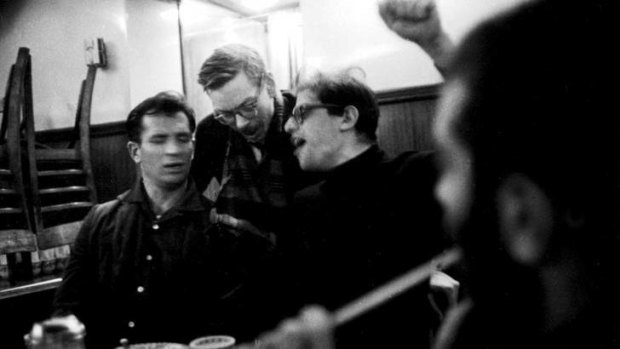 Beat writers Jack Kerouac, Lucien Carr and Allen Ginsberg in New Work, 1959.