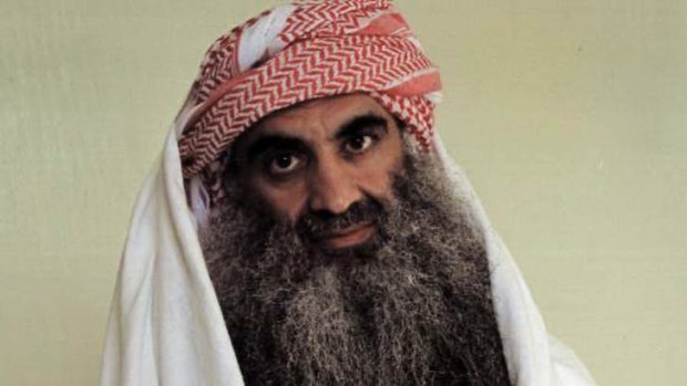 Khalid Sheikh Mohammed, the accused mastermind of the September 11 attacks, in detention at Guantanamo Bay, Cuba.
