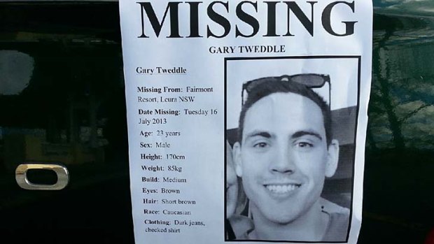 Frustrating search: Searchers have been unable to find Gary Tweddle, a 23-year-old computer salesman who has been missing in bushland for a week.