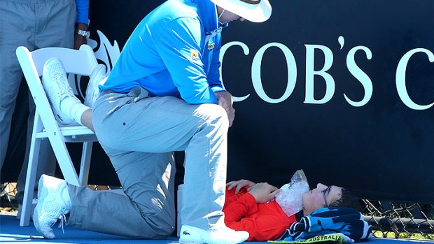 Heat takes its toll on a ballboy at the Australian Open: officials invoked the tennis tournament’s “extreme heat policy”.