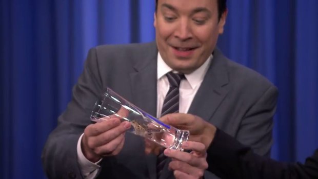 'That's a real frog': Jimmy Fallon over David Blaine trick.