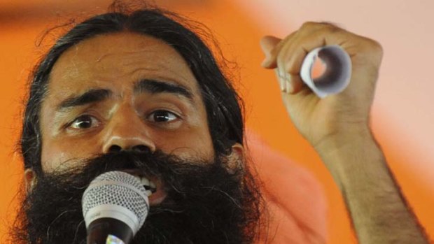 More demands ... Baba Ramdev’s fast in Delhi this month, where he was joined by 40,000 supporters, ended in his arrest after just one day.