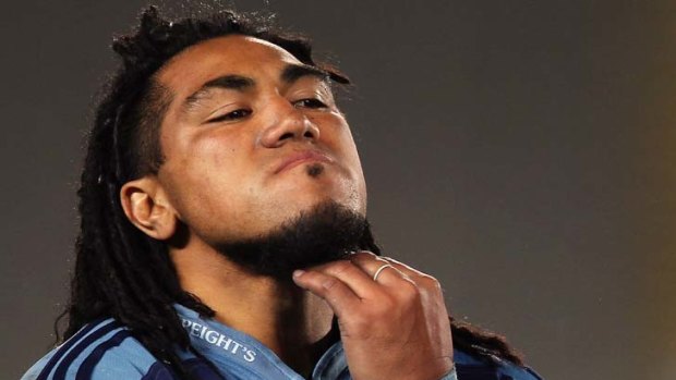 Keeping his chin up ... Ma'a Nonu.