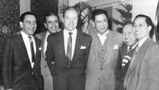 A-list ... many celebrities visited Chequers, including Bob Hope (centre).