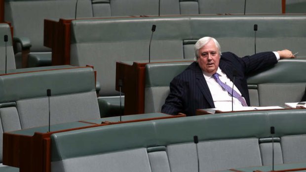 Palmer United Party leader Clive Palmer in the House of Representatives.