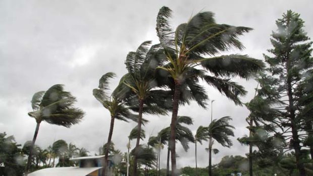 Here we go again ... winds from cyclone Yasi reach the Strand at Townsville, which was rebuilt in 1999 with a $35 million federal government grant after tropical cyclone Sid destroyed it.