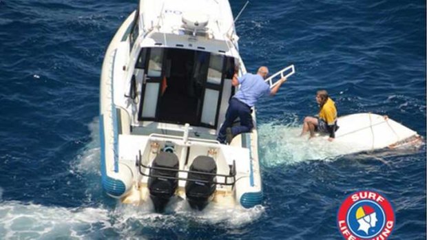 Man rescued off the Mandurah coast after his boat upturns.
