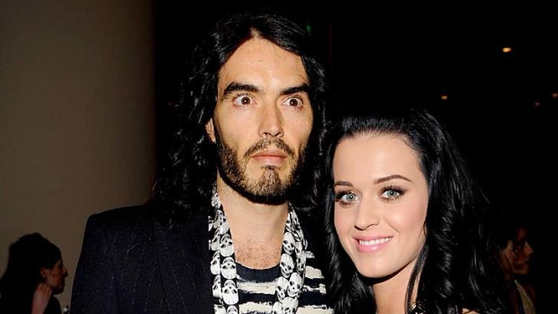 Russell Brand with his wife, singer Katy Perry.
