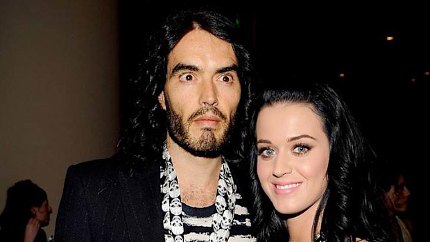 Russell Brand with his wife, singer Katy Perry.