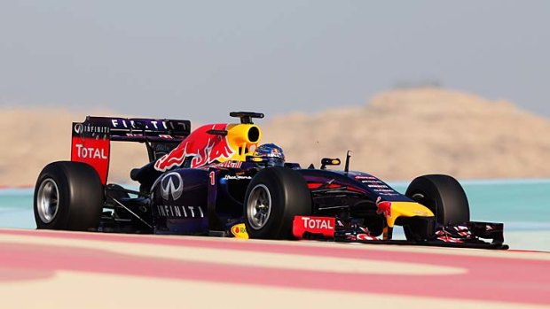 Sebastian Vettel at the Bahrain International Circuit.
