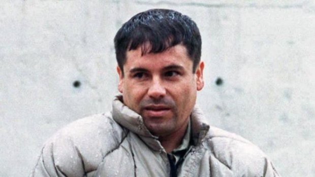 Guzman, pictured in 1993, at a maximum security prison in Almoloya de Juarez, Mexico.