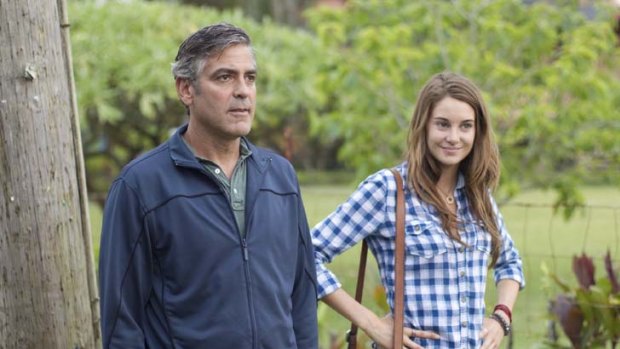 Co-stars George Clooney and Shailene Woodley.