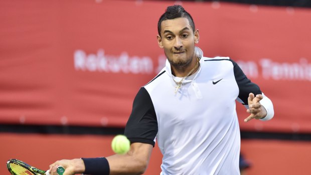 Nick Kyrgios flew the flag on a down day for Australia at the Japan Open.