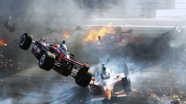 The Indy crash that killed Dan Wheldon.