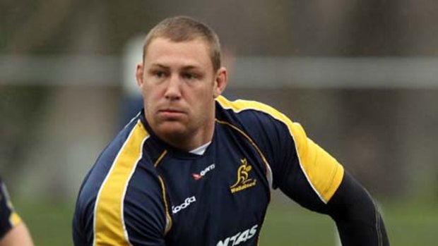 Thinking of England ... back-rower Scott Higginbotham is aiming to earn a Test debut.