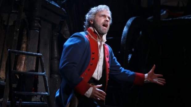 Simon Gleeson in <i>Les Miserables</i>.