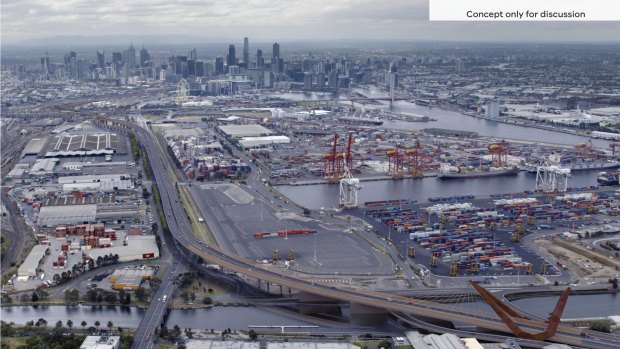 An artist's impression of Transurban's Western Distributor project.