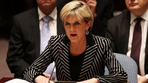 Foreign Affairs Minister Julie Bishop, pictured at the UN Security Council in July, received the best review from survey participants.