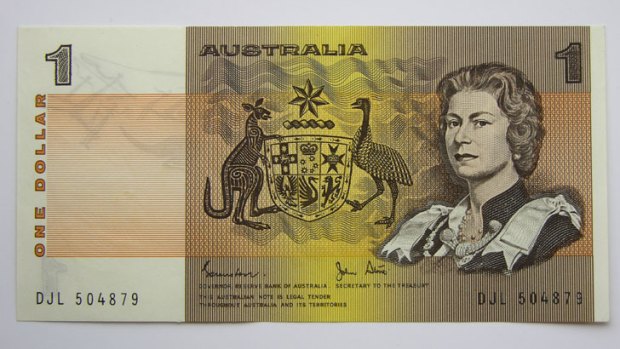 The long-lost Australian $1 note.