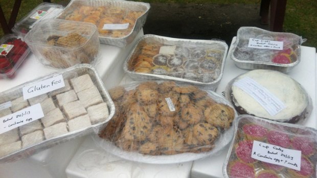 Not wanted ... Scores of treats baked by volunteers for firefighters were turned away.