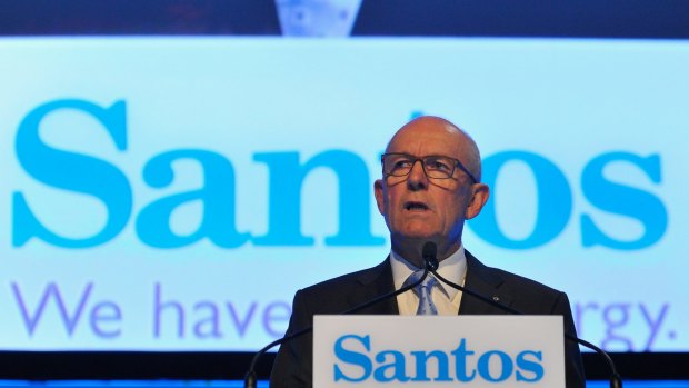 Santos chairman Peter Coates is another company leader facing a shareholder resolution.