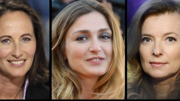 The women in President Hollande's life: Segolene Royal, Julie Gayet and Valerie Trierweiler.