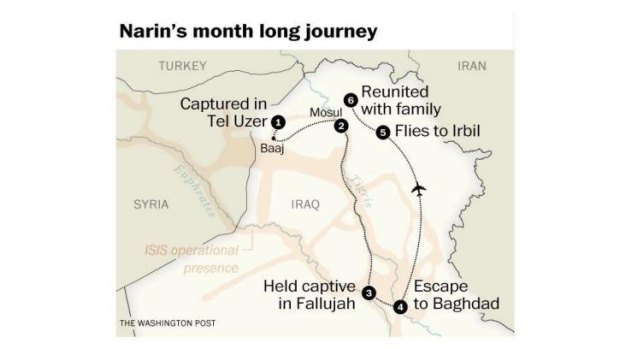 During her captivity Narin  was pressured to convert is Islam and become a concubine of a Islamic State commander.