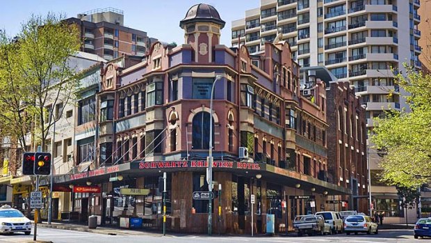 Sold ... the Macquarie Hotel in Wentworth Avenue, Surry Hills, known as the Schwartz Brewery.