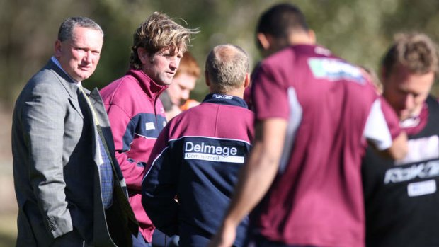 Calm before the storm: Controversial sports scientist Stephen Dank (left) during his stint at Manly.