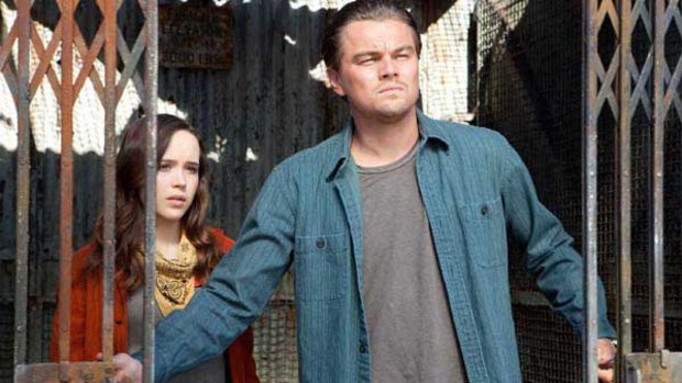 Ellen Page and Leonardo DiCaprio in Inception.