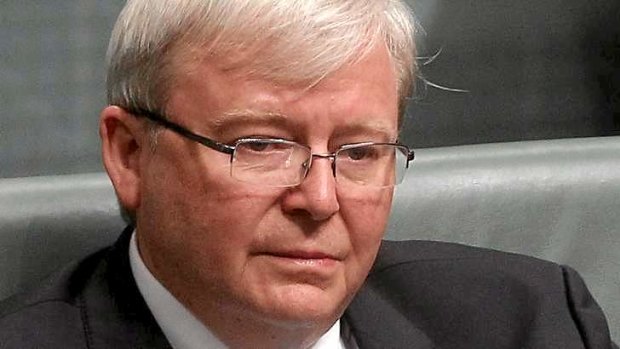 Kevin Rudd after announcing his departure from Parliament last week.