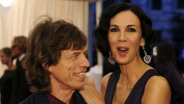 Mick Jagger and L'Wren Scott.
