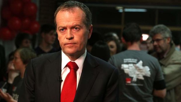 Bill Shorten at  Clifton Park Bowling Club on the night of Labor's loss in the 2013 election.