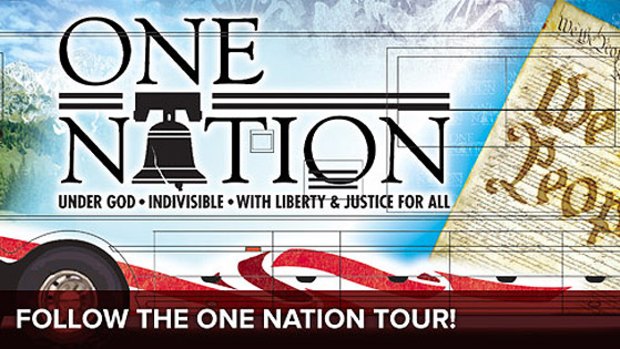 Sarah Palin's One Nation tour bus, as pictured on her website.