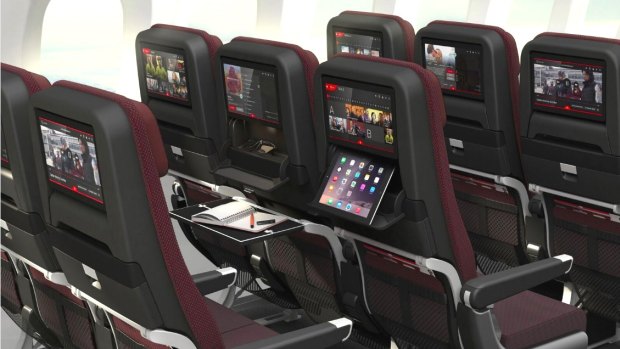The new economy seats on Qantas's Boeing 787 Dreamliners. Would you sit here for 17 hours?