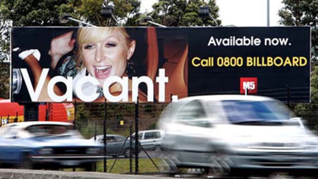Paris Hilton is not happy with her image being used on a vacant billboard in Auckland.