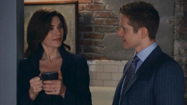 Fine fare: Julianna Margulies (plays Alicia Florrick) with Matt Czuchry (Cary Agos) in <i>The Good Wife</i>.