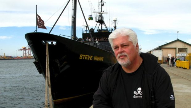On the run ... Sea Shepherd captain Paul Watson.