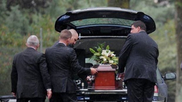 Justin Williams' casket.